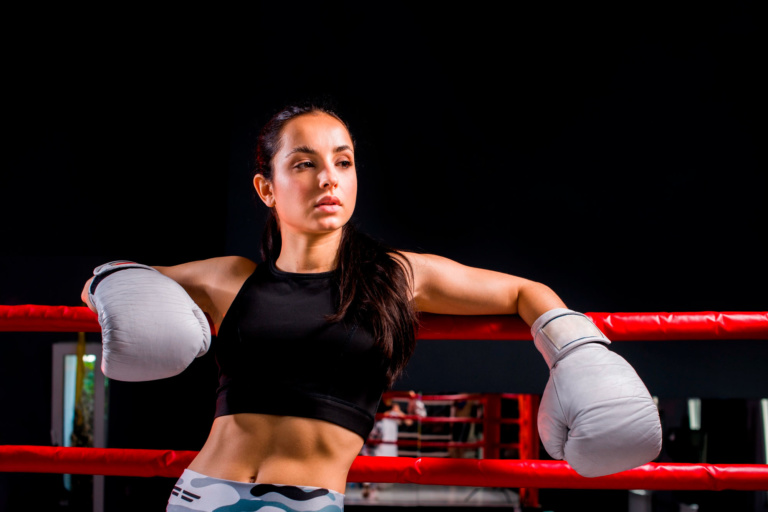 girl in boxing gear